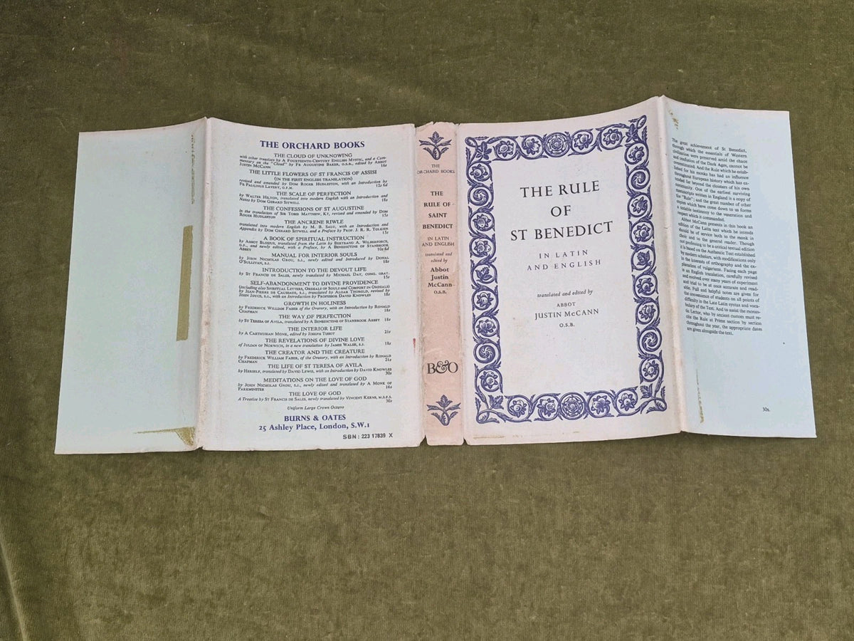 Rule of Saint Benedict Latin English Abbot Justin McCann Burns & Oates 19694