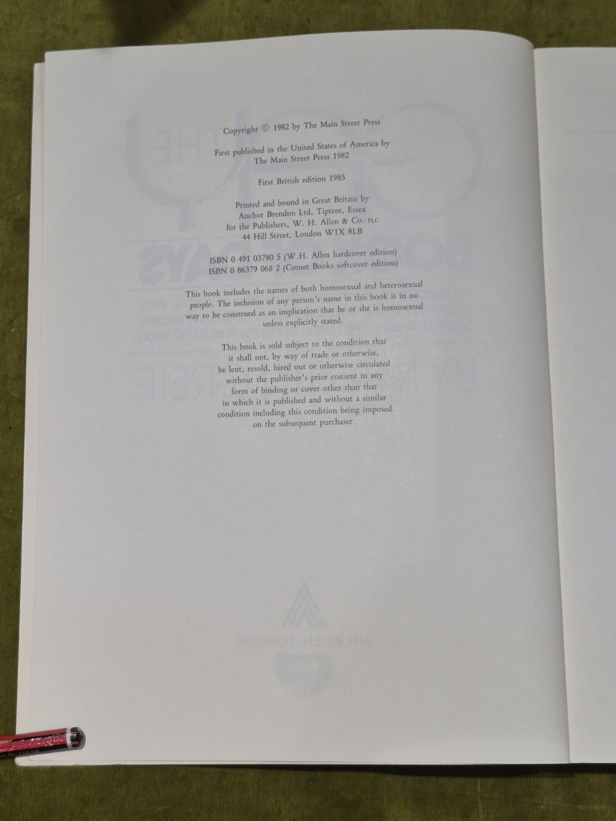 The Gay Book Of Days - Martin Greif (1985) 1st Ed Pb Book3