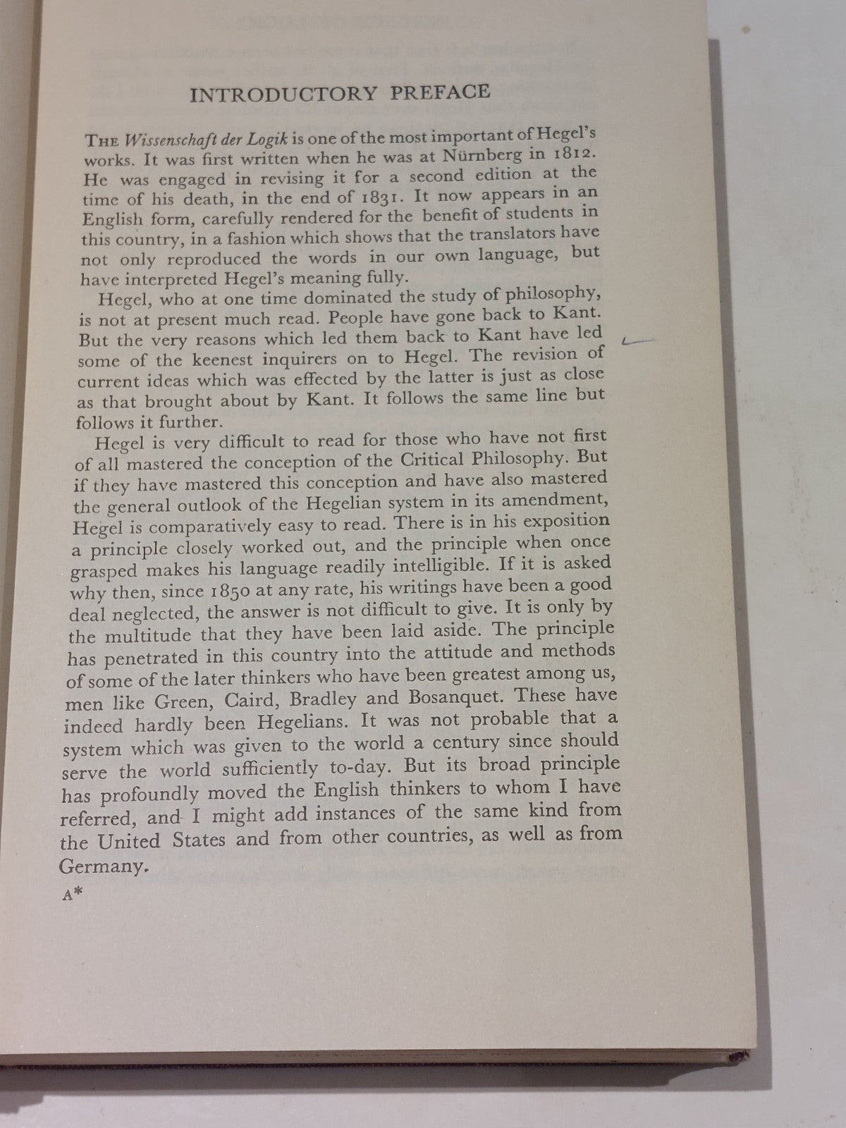 Hegel's Science of Logic [Vol. 1] 1st Ed 3rd Imp (1961) Hb Book6