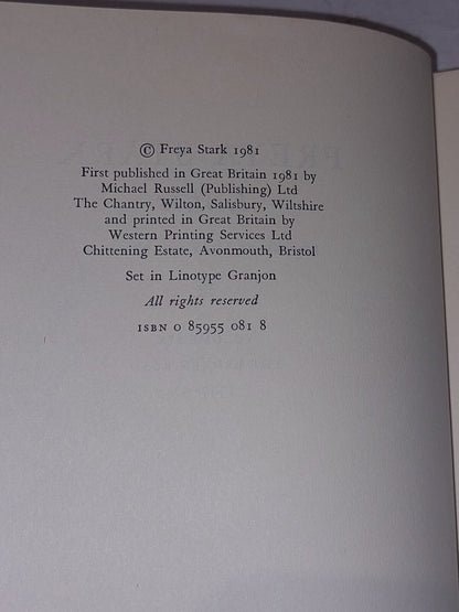 Freya Stark. Letters: The Broken Road, 1947-52 volume 6. Hardback. 1981.4