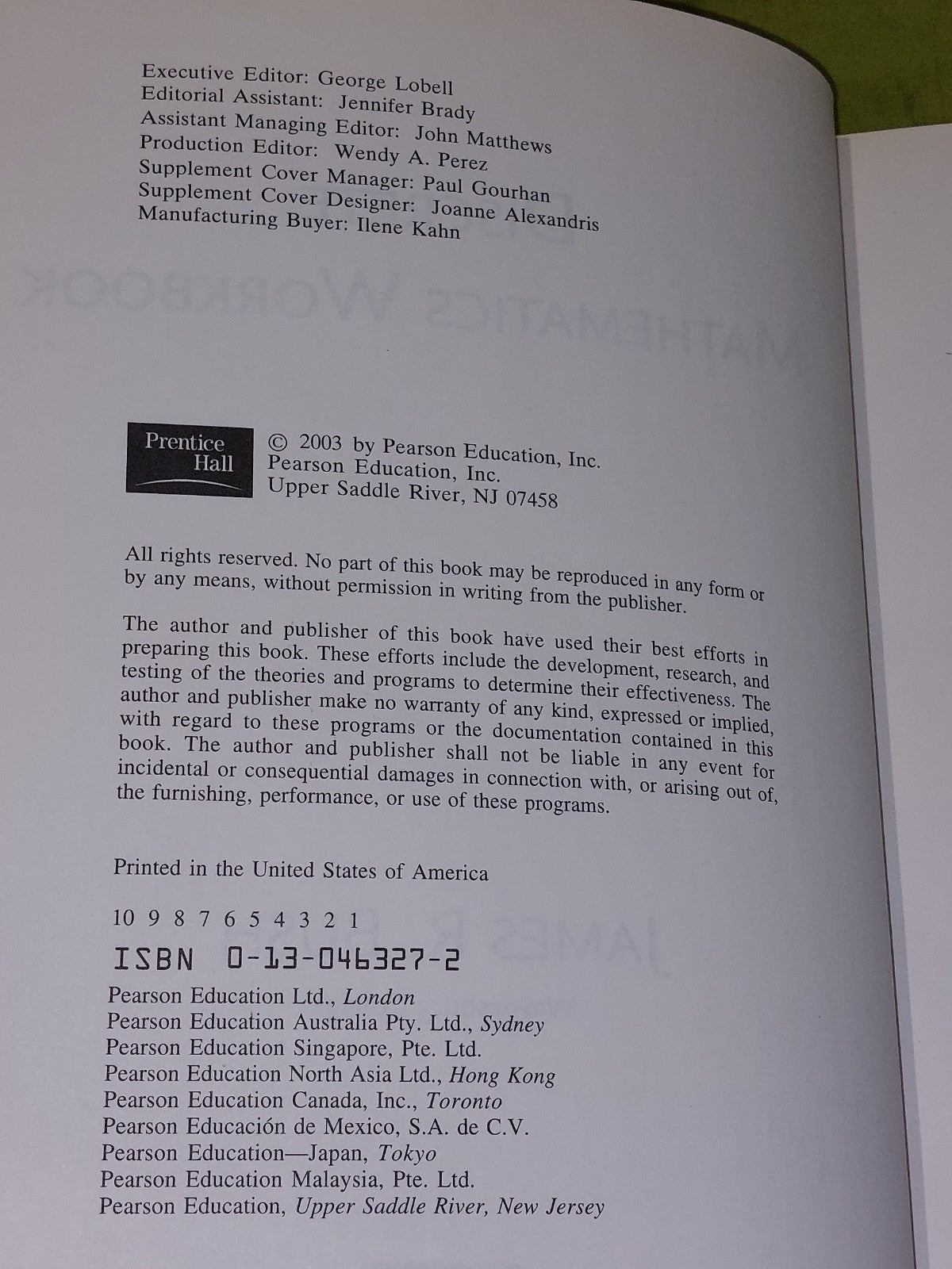 Discrete Math Workbook : Interactive Exercises by James R. Bush (2003)4