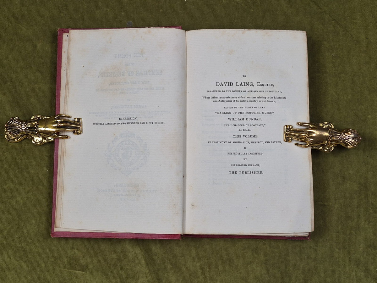 The Poems of the Sempills of Beltrees - James Paterson , 1849 1st , Ltd To 250 8