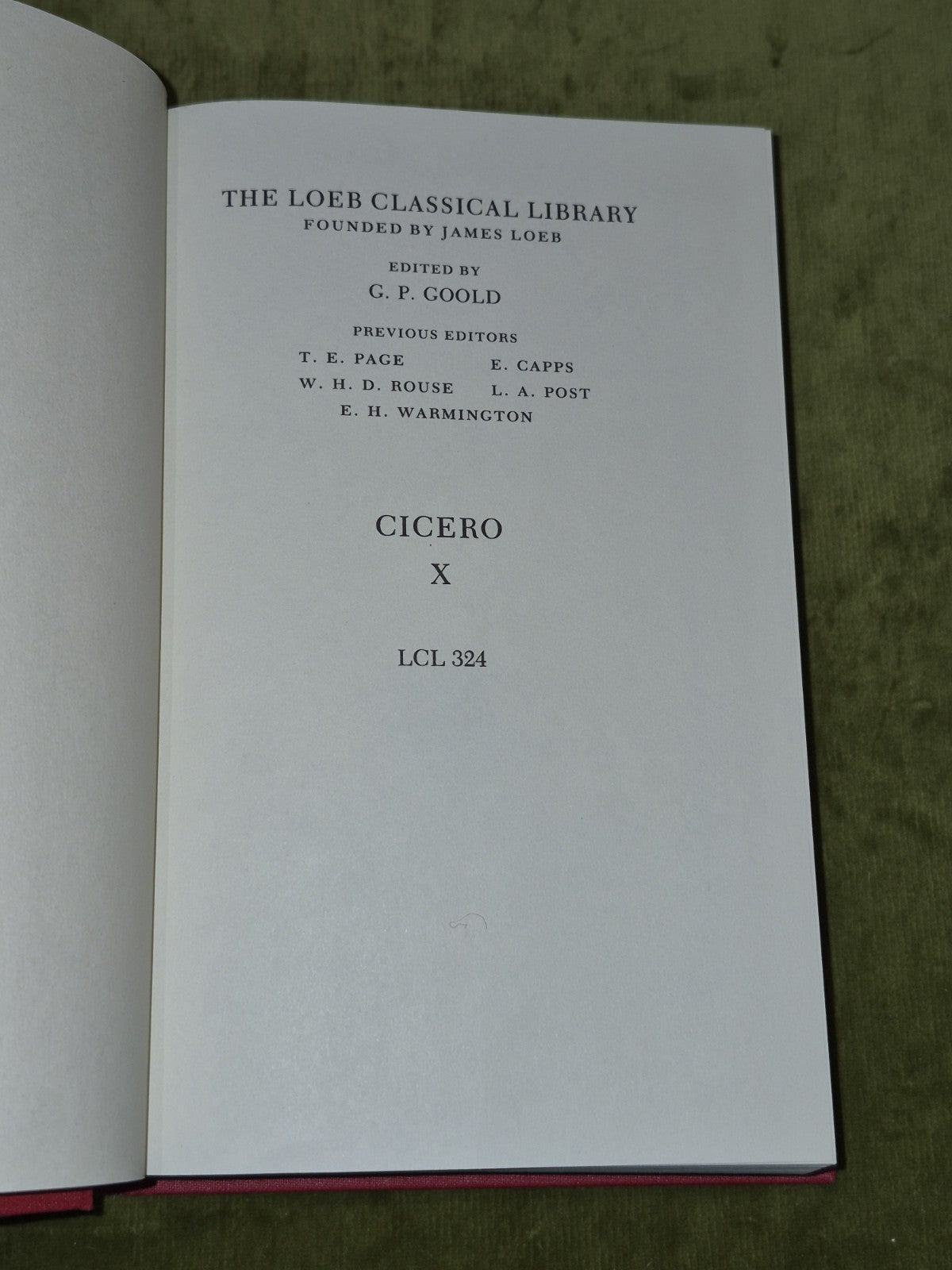 Cicero In Catilinam Murena, Sulla I-IV Trans. Macdonald (1996) Loeb Classical6