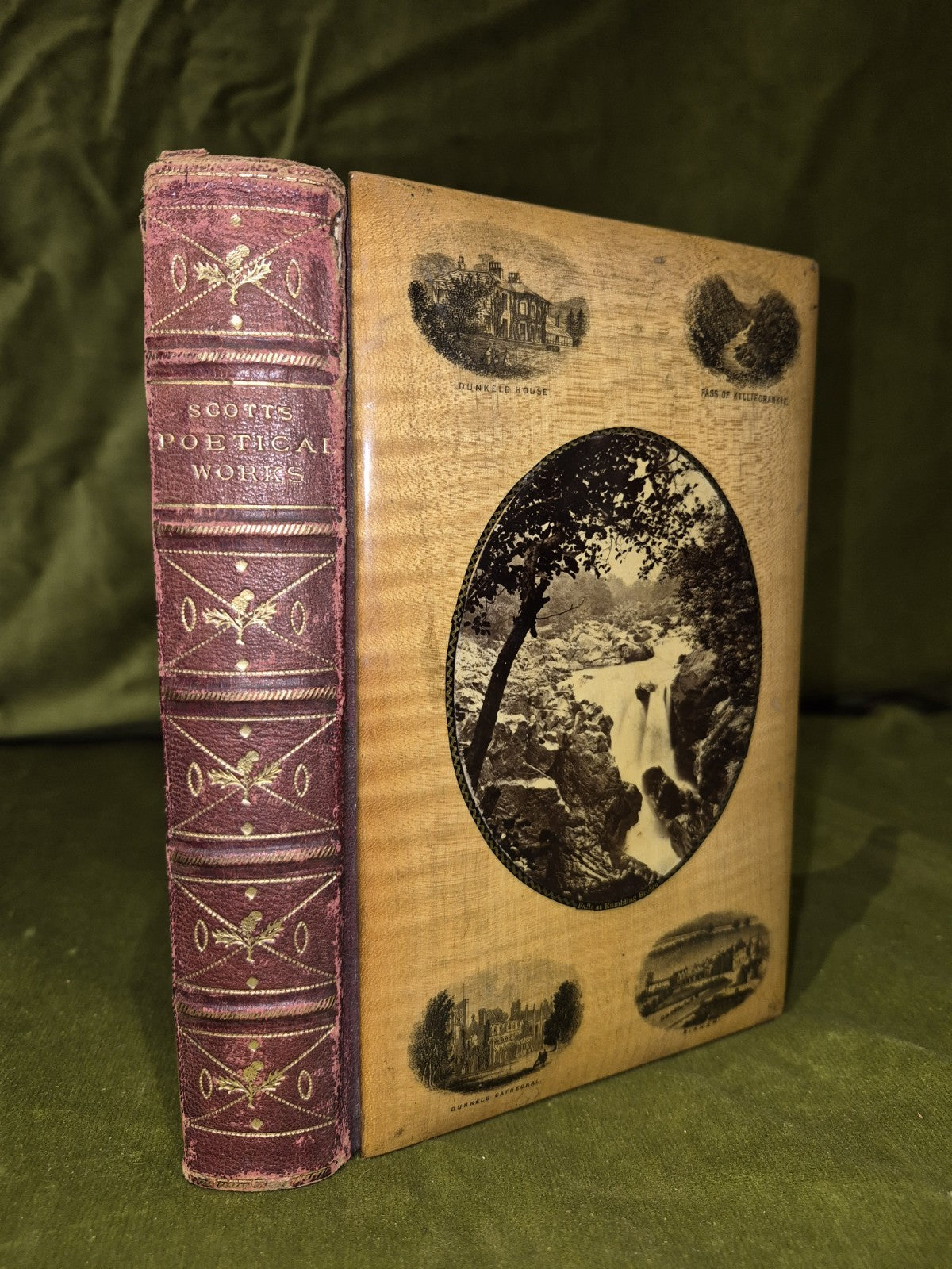 MAUCHLINE  WARE Poetical Works Of Sir Walter Scott  engravings - Gall & Inglis1