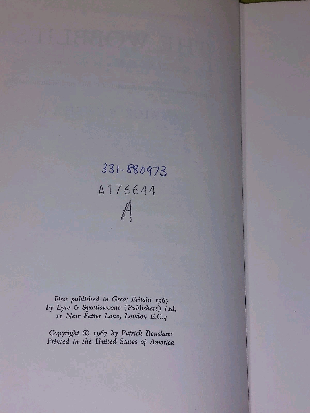 The Wobblies by Patrick Renshaw` (1967)5