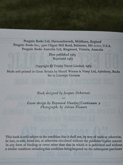 Penguin Cookbooks - Len Deighton In Slipcase Ou Est Le Garlic & Action Cook Book4