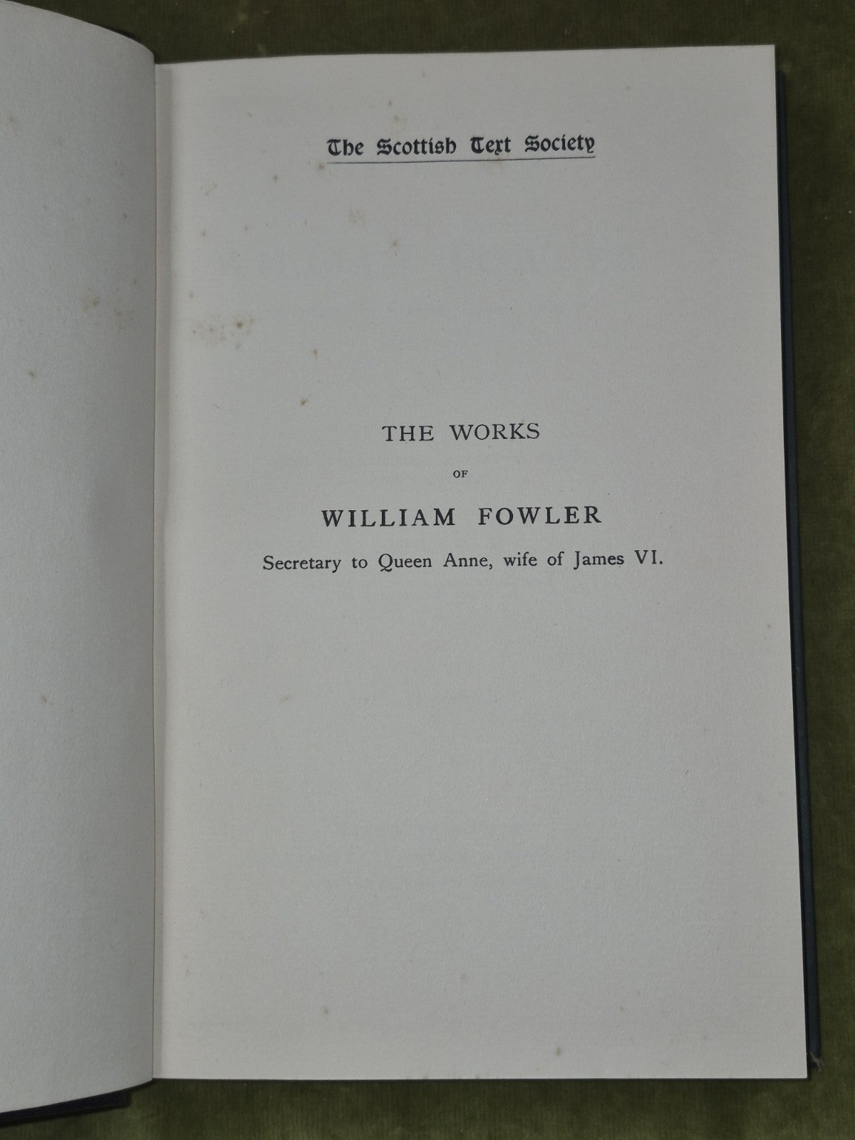 Works of William Fowler Scottish Text Society Complete Set 3 Vols 1914-193910