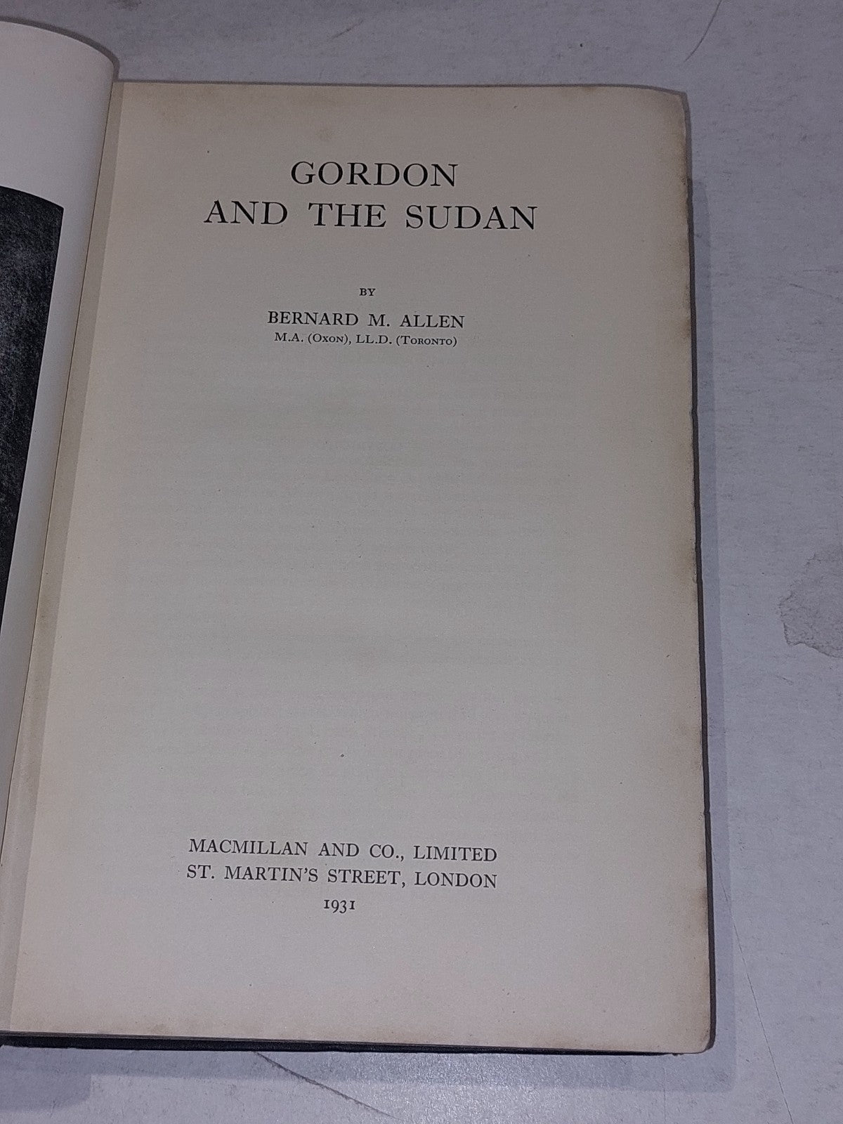 Gordon And The Sudan By Bernard M. Allen (1931) Hb Book3