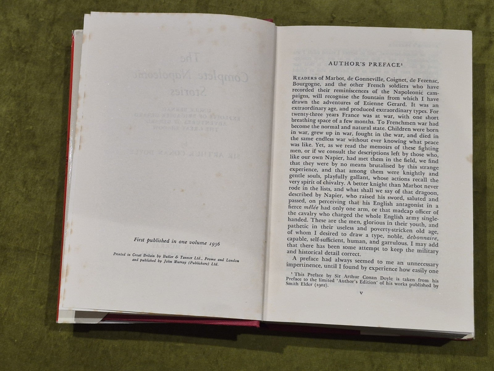 DOYLE, ARTHUR CONAN The complete Napoleonic Stories 1956 First Edition6