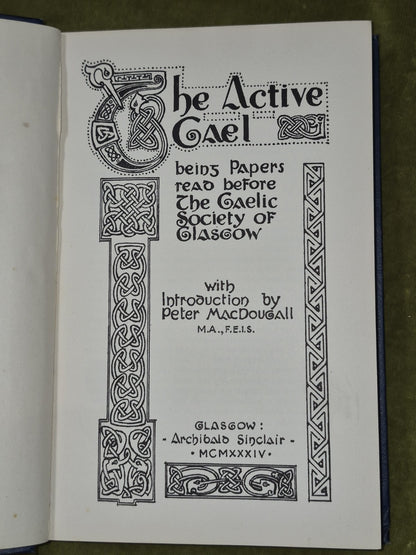 The Active Gael Gaelic Society of Glasgow 1934 Peter MacDougall Sinclair3