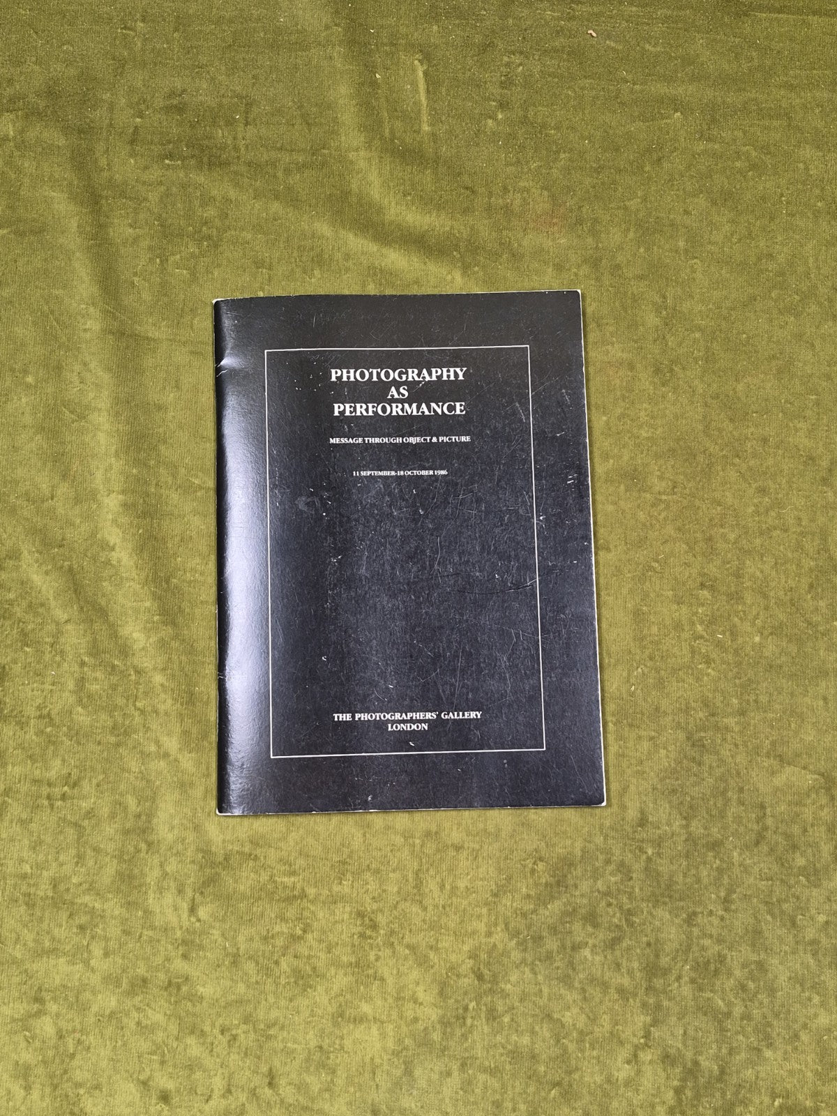 Photography as Performance: Message Through Object & Picture SC0