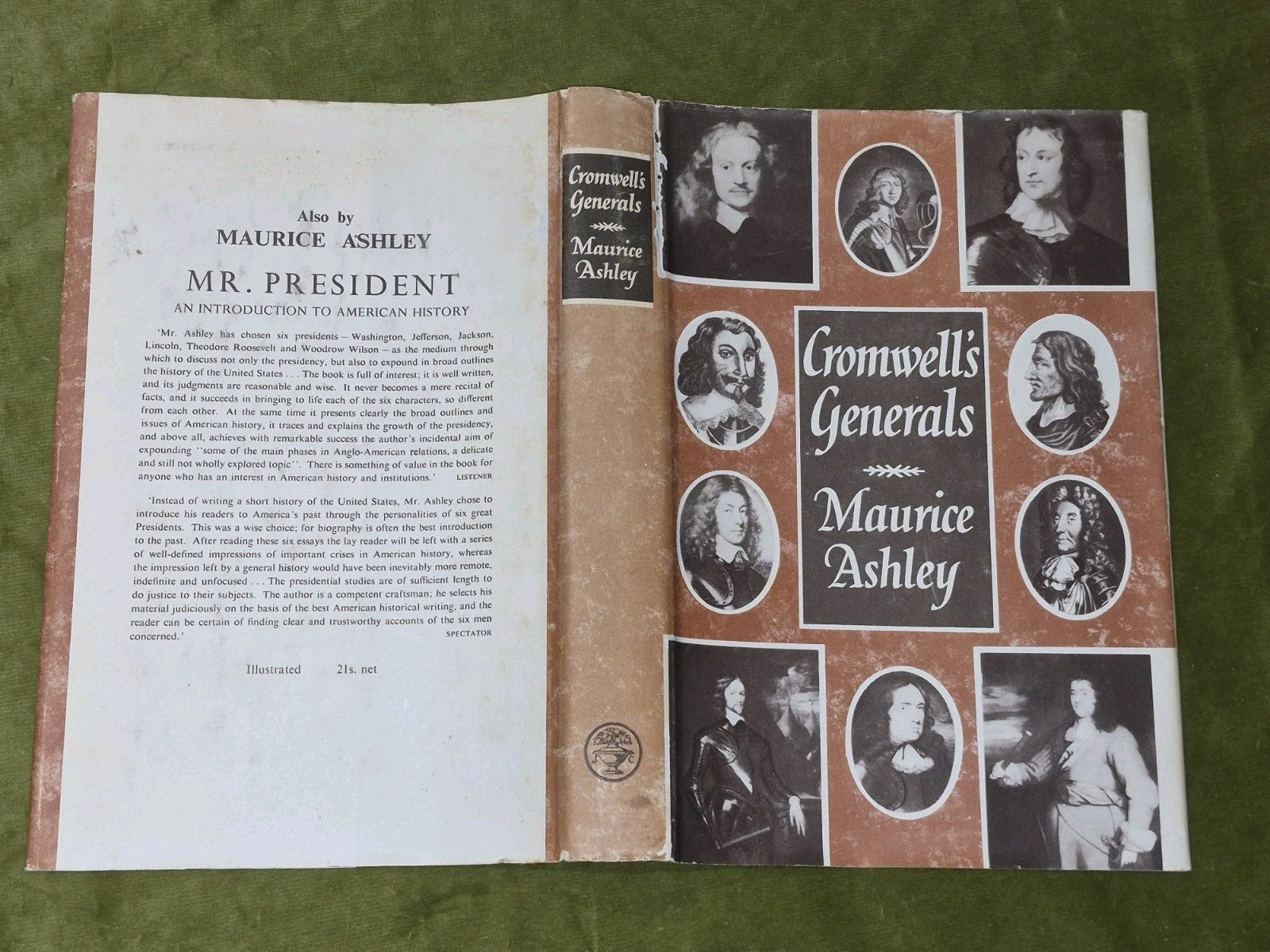 Maurice Ashley Cromwell's Generals (1954) Hardcover Dustjacket Jonathan Cape4