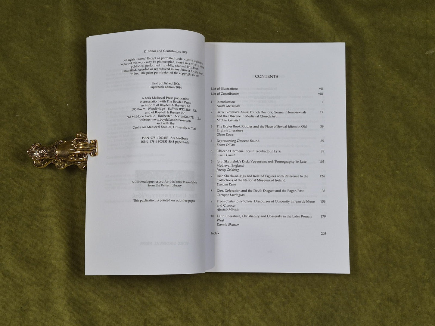 Medieval Obscenities by Nicola McDonald (ed) , York Medieval Press 20143