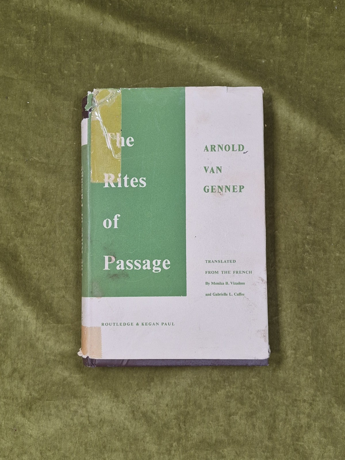 THE RITES OF PASSAGE by Arnold Van Gennep , Routledge 1960 1st HB DJ0