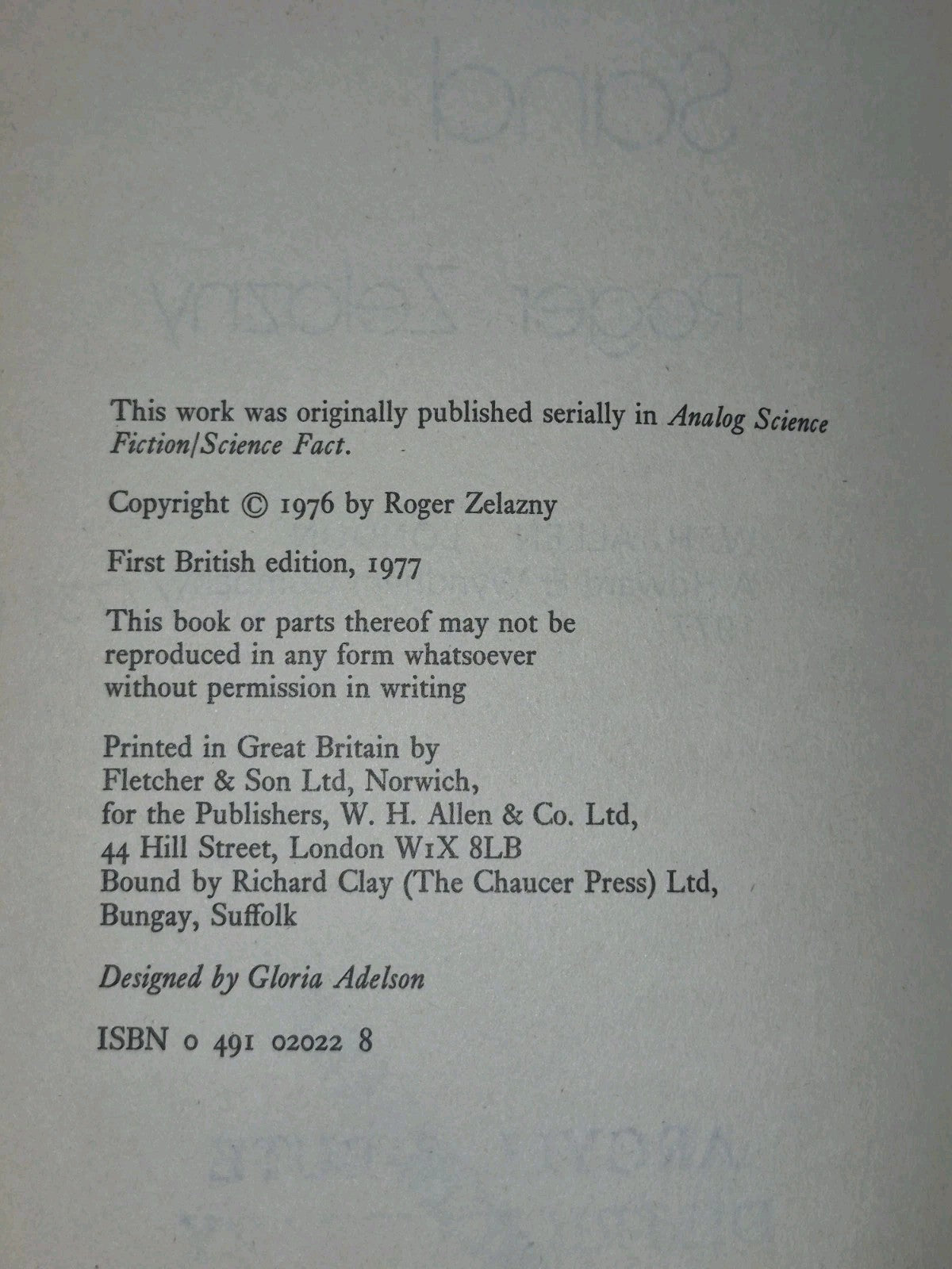 Doorways in the Sand Roger Zelazny 1977 First British Edition Ex-Library8