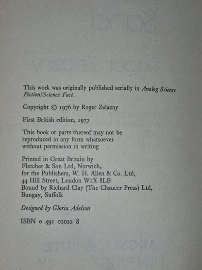 Doorways in the Sand Roger Zelazny 1977 First British Edition Ex-Library8