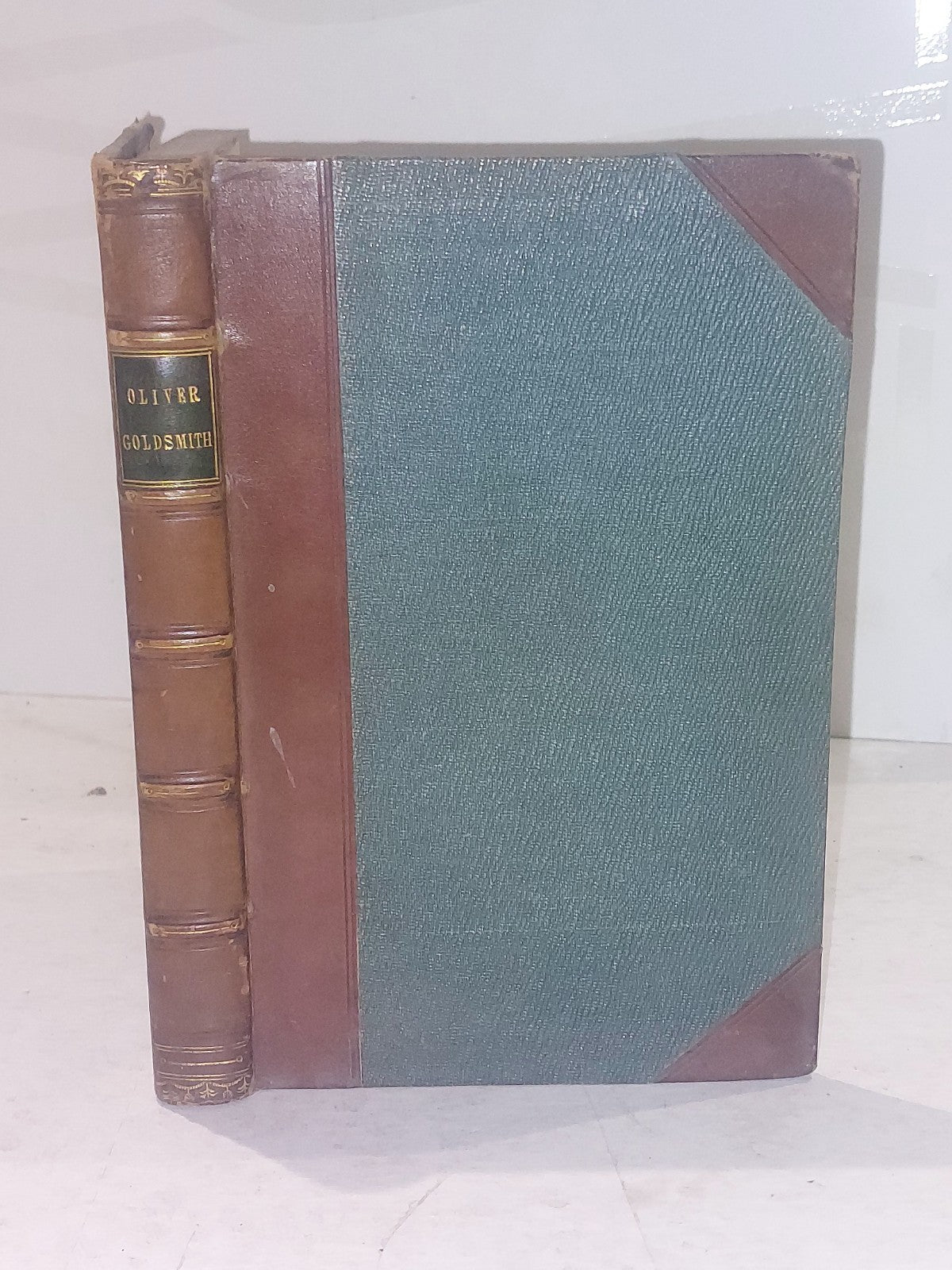 Oliver Goldsmith A Biography by Washington Irving 1850 Quarter Leather Hb0