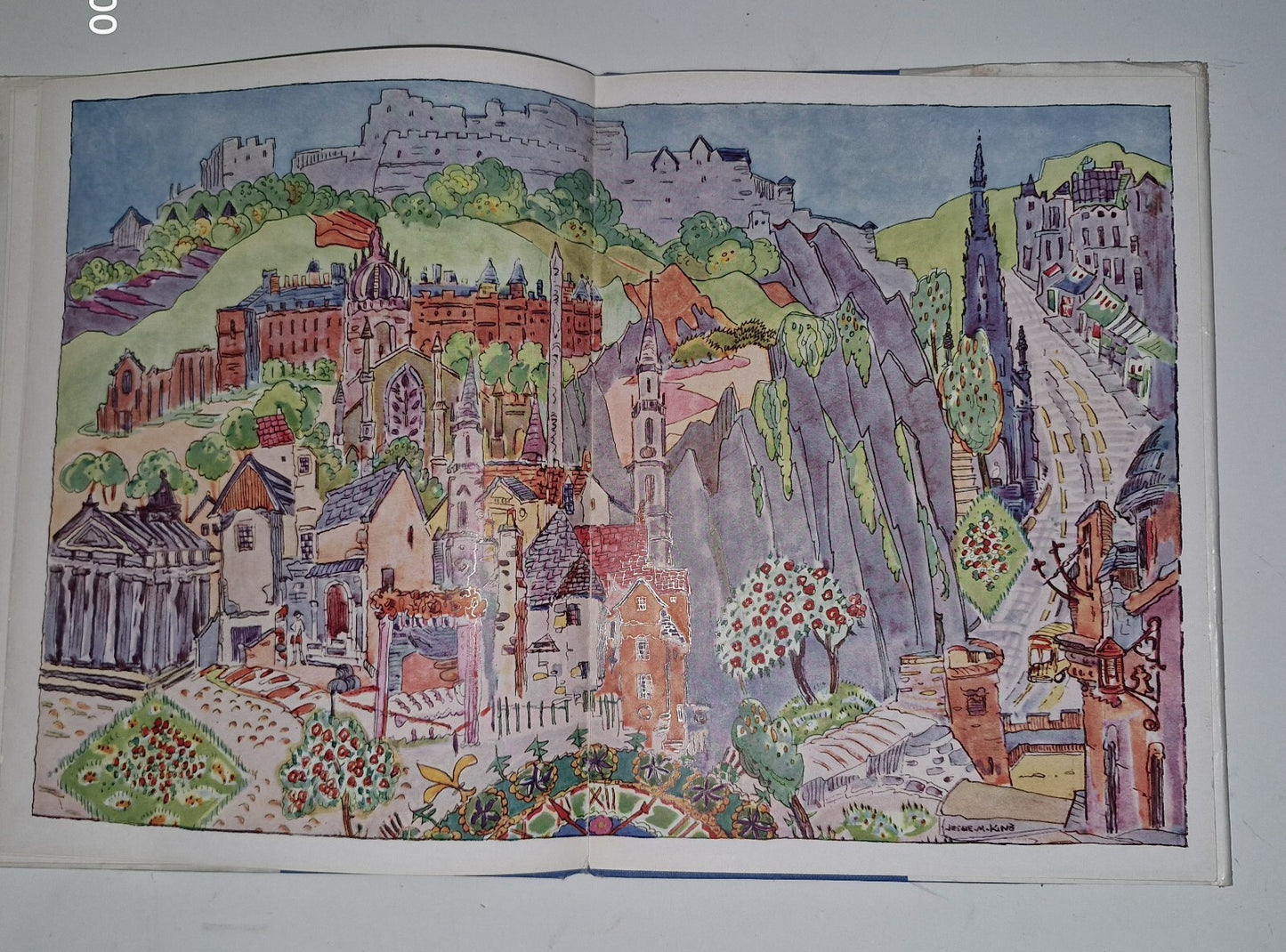 THE ENCHANTED CAPITAL OF SCOTLAND JESSIE M KING ILLUSTRATED  1945 1st Edition.15