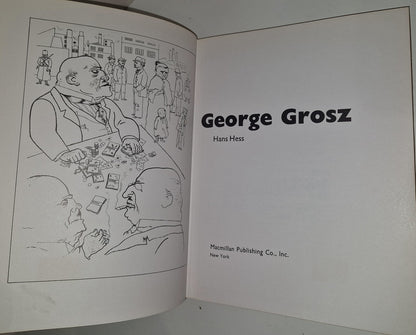 HANS HESS HARDBACK BOOK GEORGE GROSZ 1ST EDITION MACMILLAN VG L7
