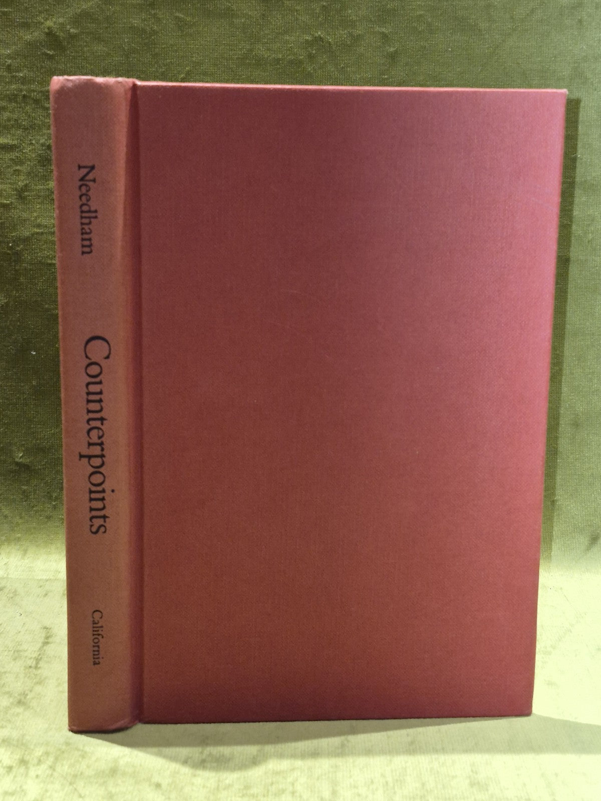 Counterpoints By Rodney Needham (1987) [University of California Press] Hb0