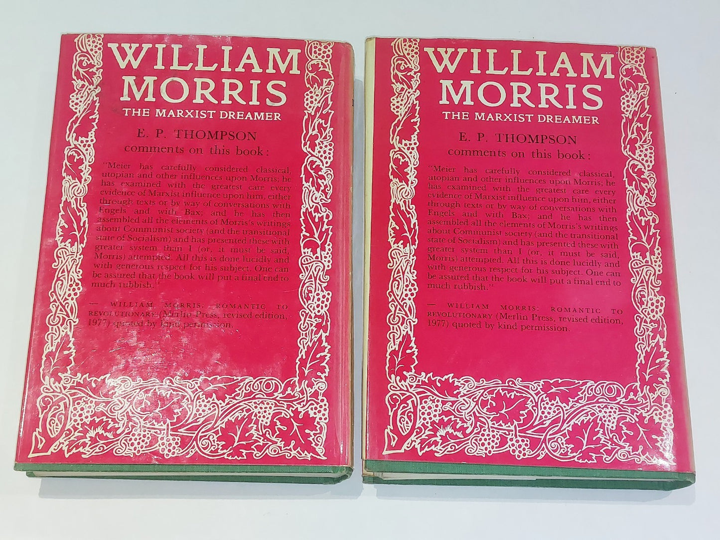 William Morris : The Marxist Dreamer (1978) Paul Meier [2 Vol Set] Hb Books2