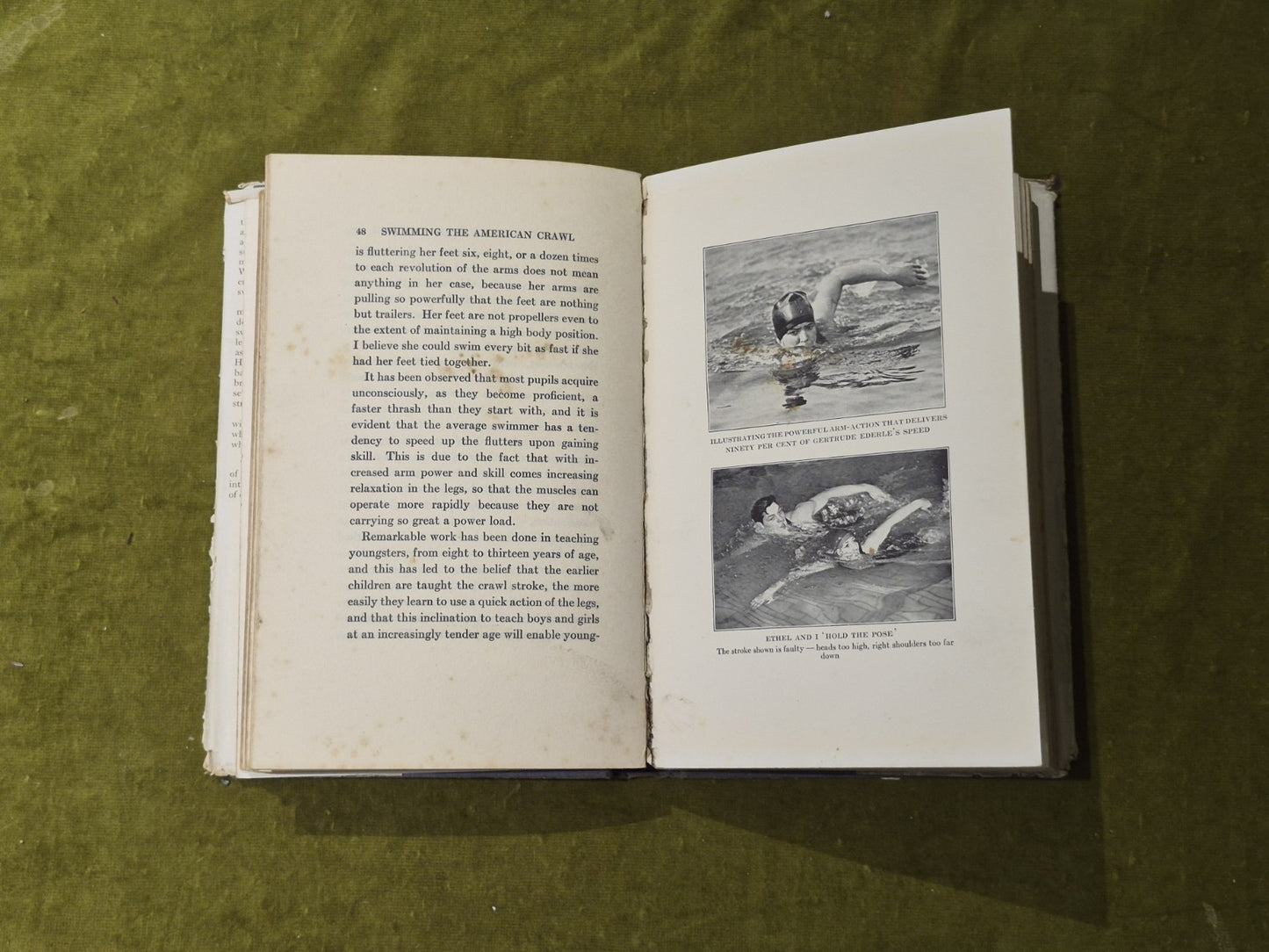 Swimming the American Crawl - Johnny Weissmuller , G P Putnam's Sons 1933 HB DJ7