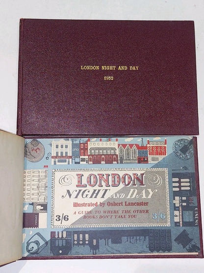 London Night And Day by Osbert Lancaster (1951 and 1952) Rebound In Leather3