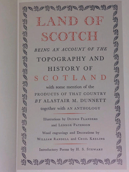 Land of Scotch History of Scotland Alastair Dunnett Limited Edition 1953 HB Book7
