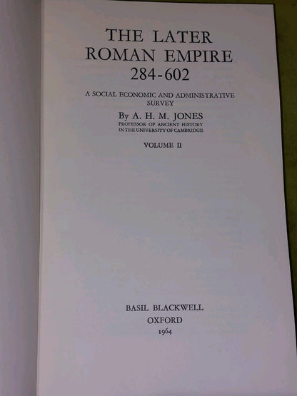 A H M Jones The Later Roman Empire 284602 THREE VOLUMES AND MAPS 1st Ed (1964)10