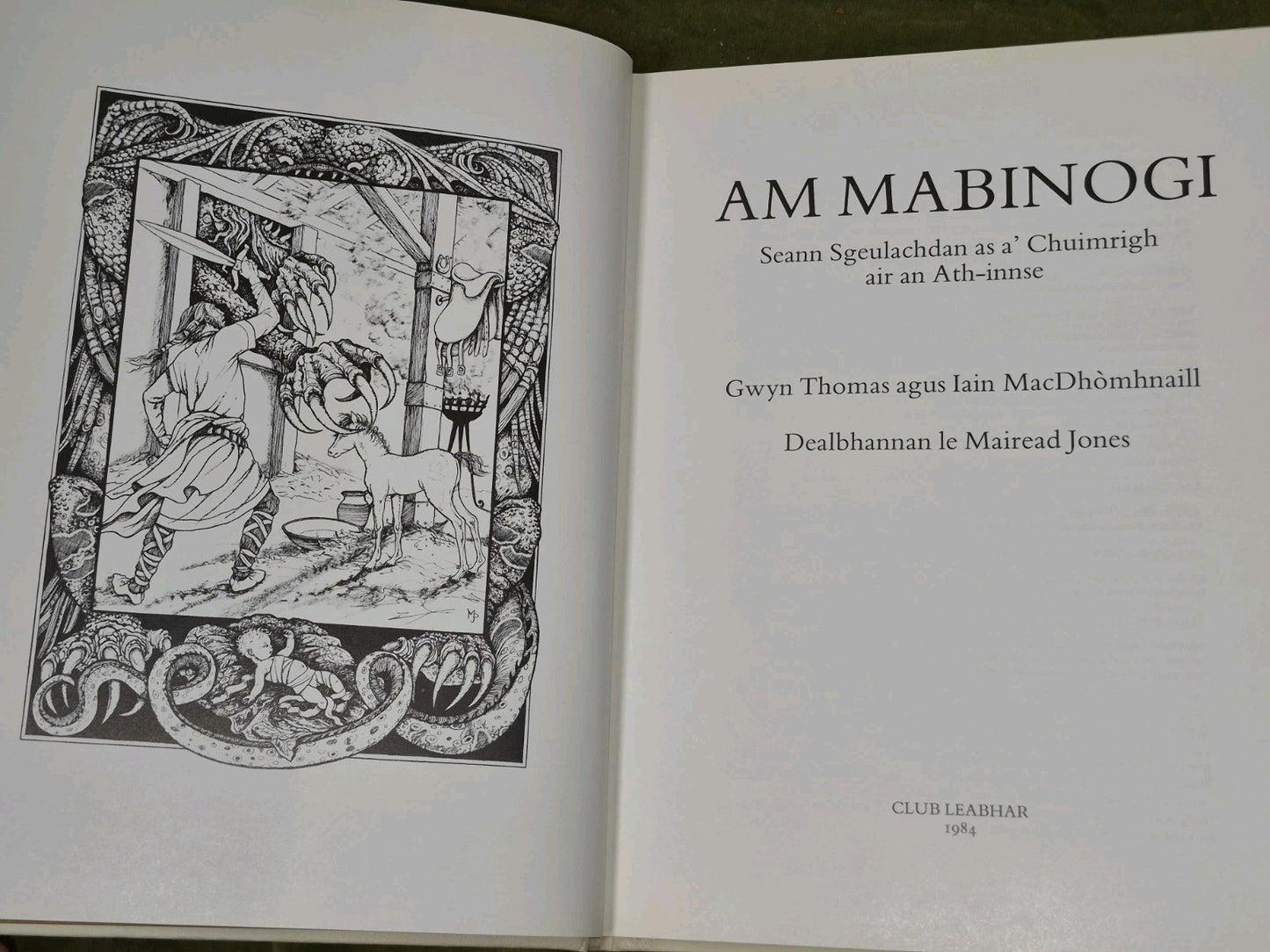 Am Mabinogi Seann Sgeulachdan Gwyn Thomas Iain MacDhomhnaill 1984 HB4