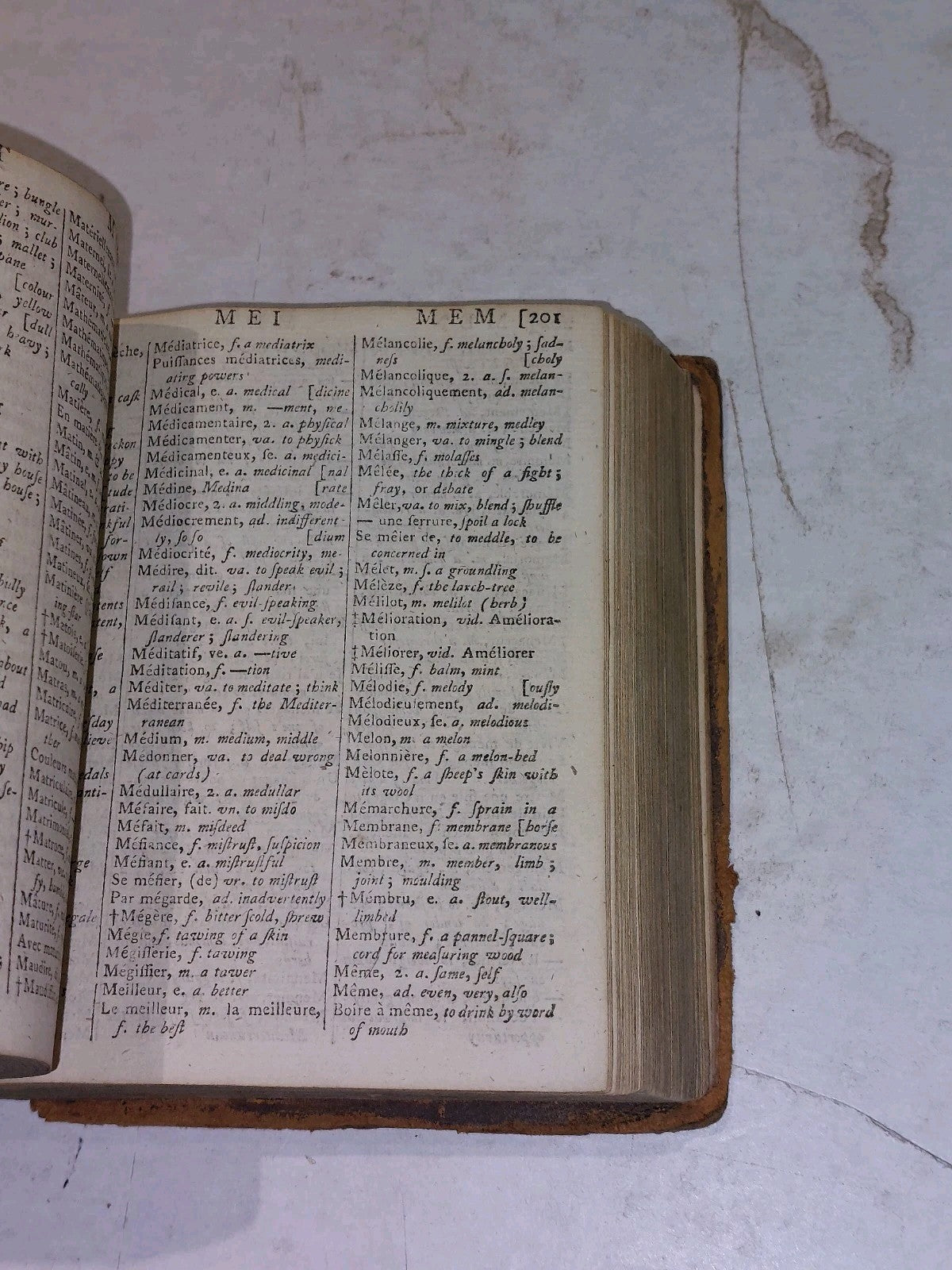 1797 Chambaud's Dictionary French and English, Perrin & Moysant Hb Book8