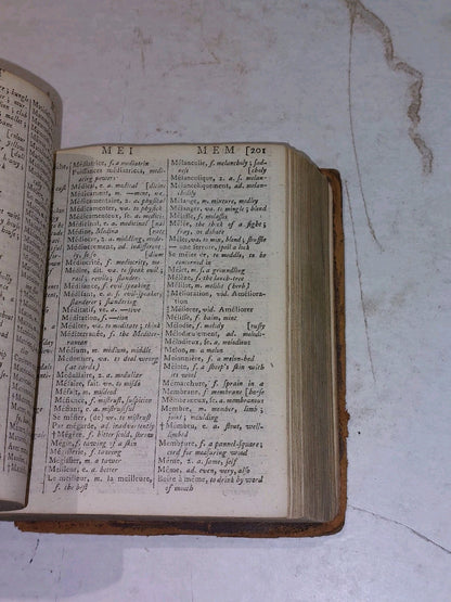 1797 Chambaud's Dictionary French and English, Perrin & Moysant Hb Book8