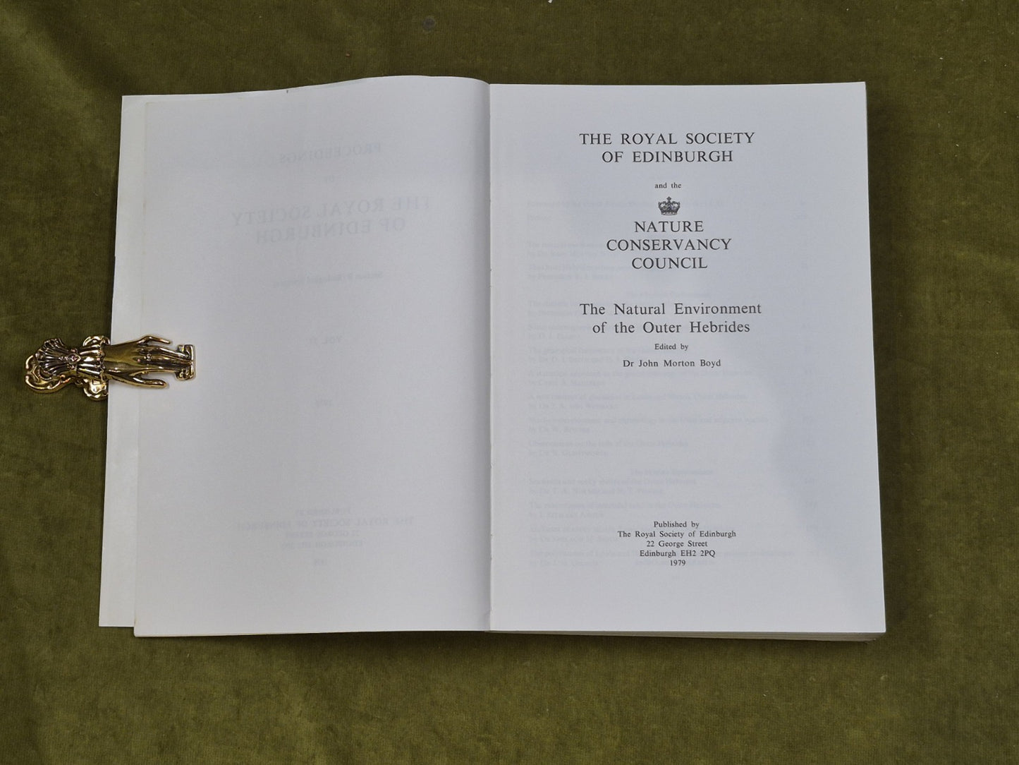 Natural Environment of the Outer Hebrides (vol. 77) J. Morton Boyd (editor) 19795