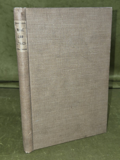 MORE LAW LYRICS  Poems by Robert Bird First Edition London 18980