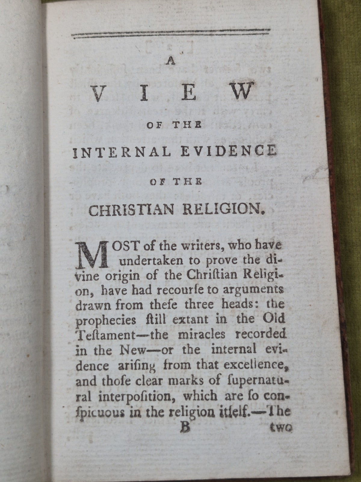 A View of the Internal Evidence of the Christian Religion 1798 Soame Jenyns 9th5