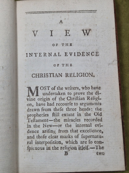 A View of the Internal Evidence of the Christian Religion 1798 Soame Jenyns 9th5