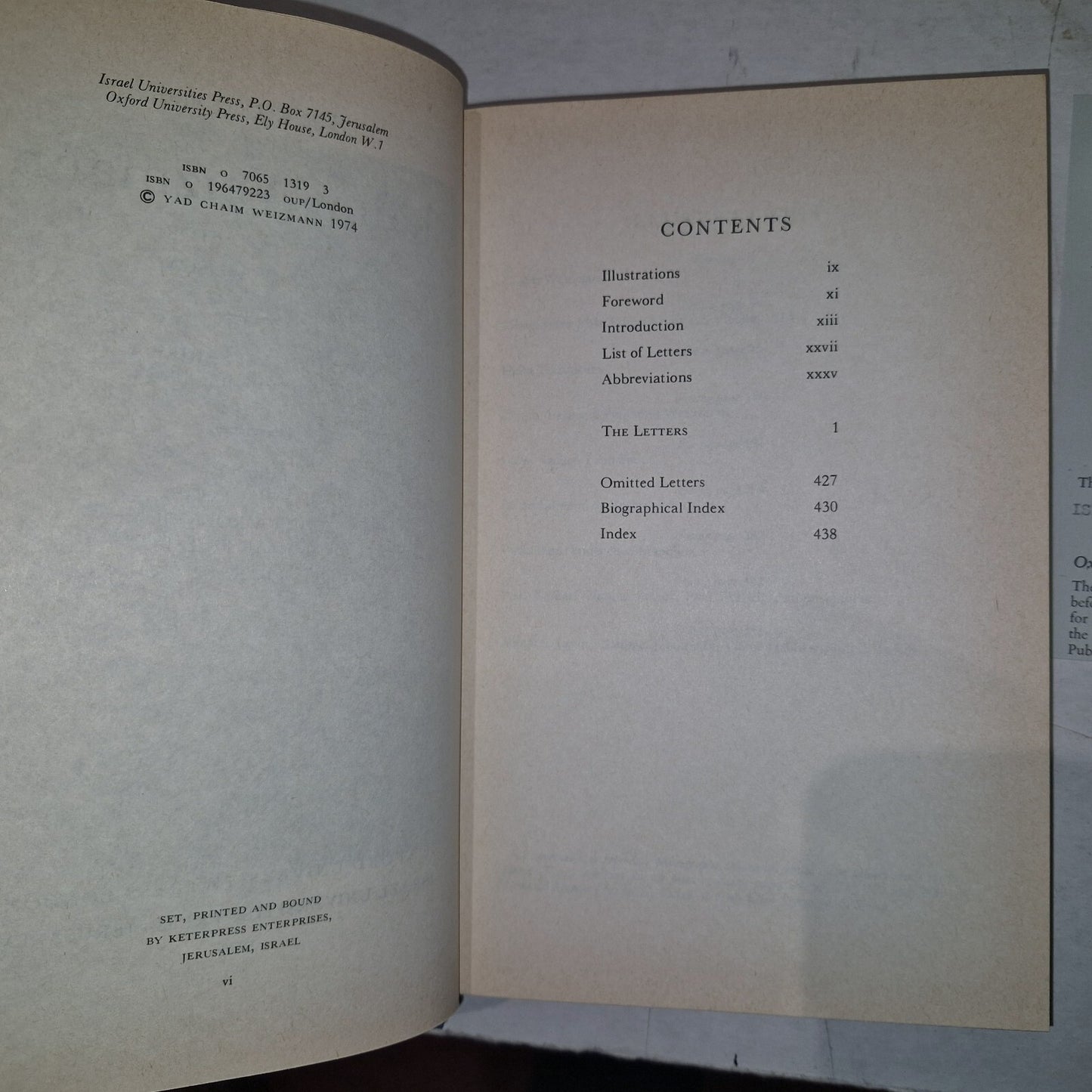 LETTERS AND PAPERS OF CHAIM WEIZMANN VOLUMES 1,3,4,5,6,7 Will Split.15