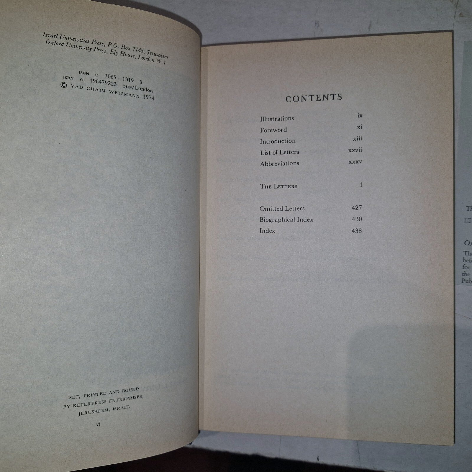 LETTERS AND PAPERS OF CHAIM WEIZMANN VOLUMES 1,3,4,5,6,7 Will Split.15