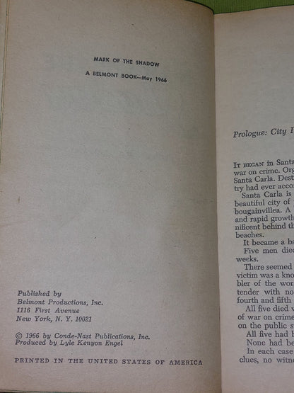 Mark of the Shadow by Maxwell Grant (1966) Belmont 5