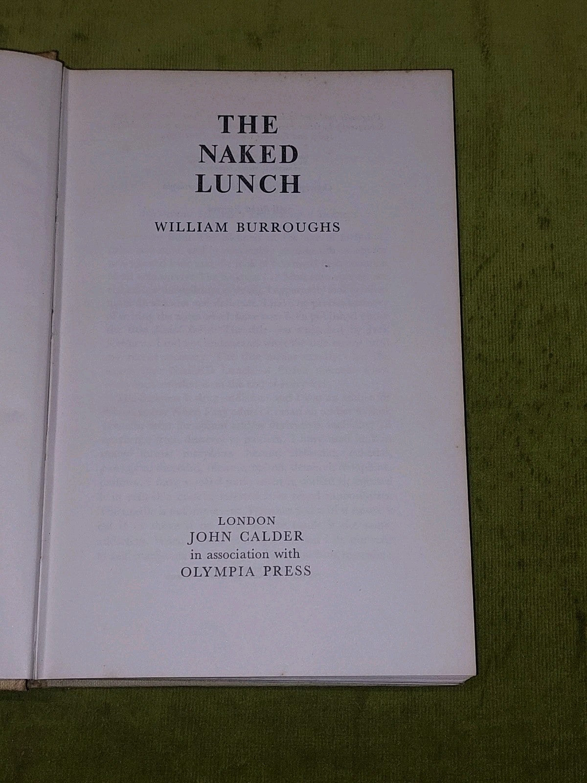 William S Burroughs The Naked Lunch John Calder & Olympic Press (1964)3