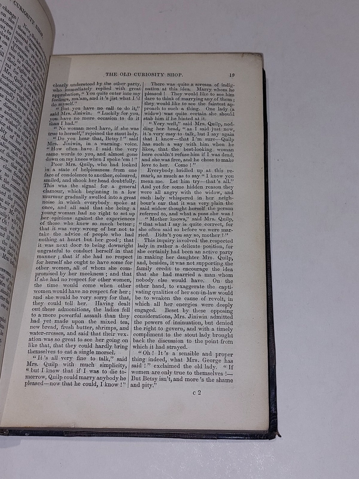 The Old Curiosity Shop by Charles Dickens (1848) [Chapman & Hall] 1/4 Leather Hb4