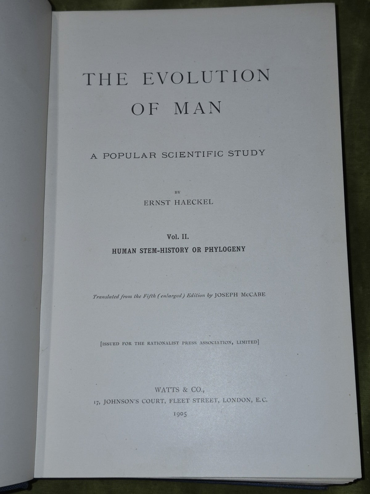 The Evolution of Man (1905) Complete Two Volumes Ernst Haeckel5