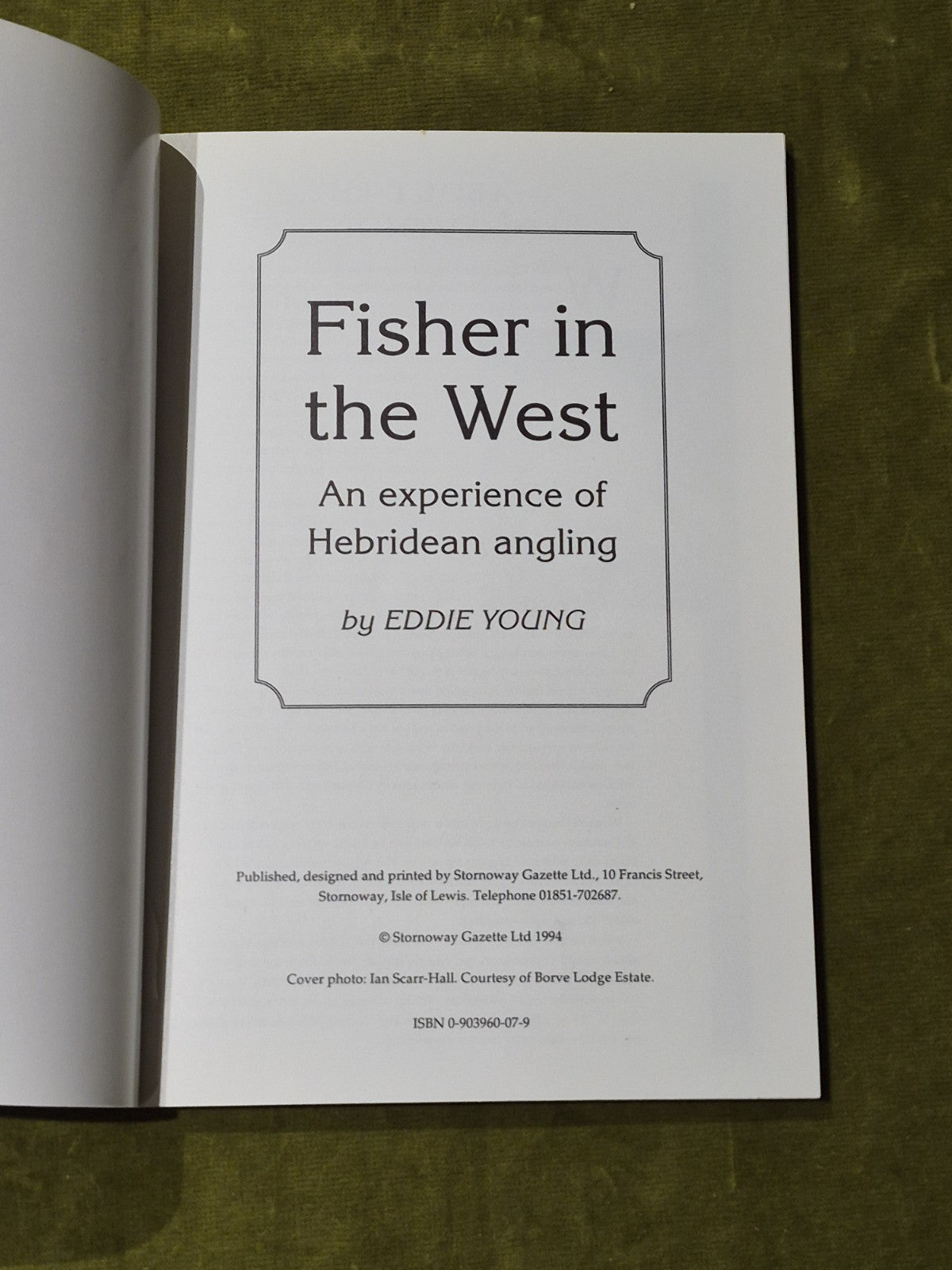 Fisher in the West, Eddie Young, 1st, 1994, VG, Hebrides, Trout Fishing3