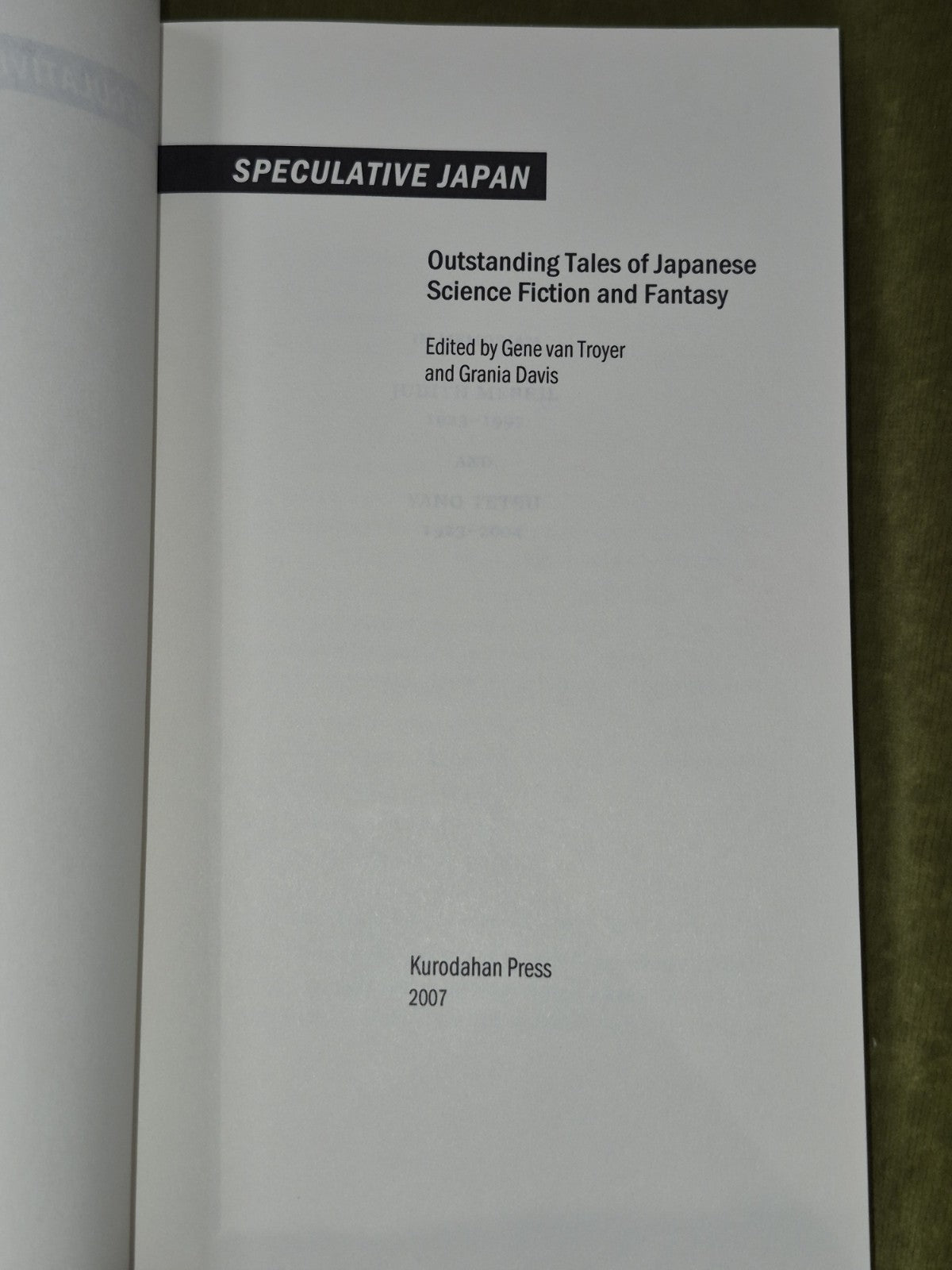 Speculative Japan - Outstanding Tales of Japanese Science Fiction & Fantasy 20072
