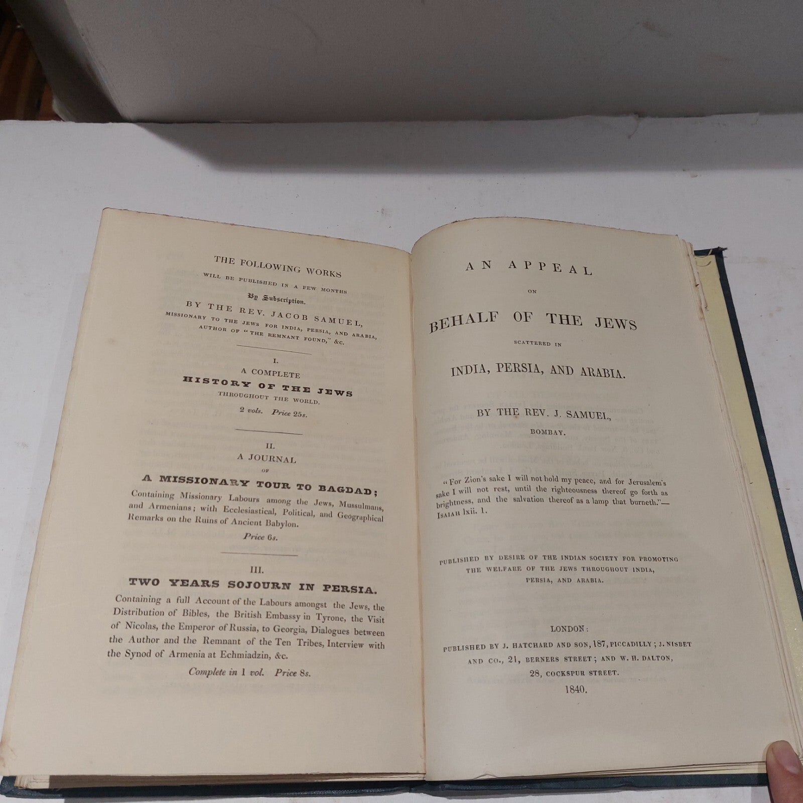Remnant Found Or Place Of Israel's Hiding Discovered. Rev Jacob Samuel (1841)7