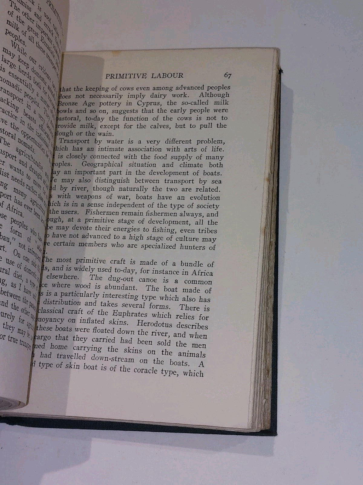 Primitive Labour By L H Dudley Buxton (1924) [Methuen] 1st Ed Hb5