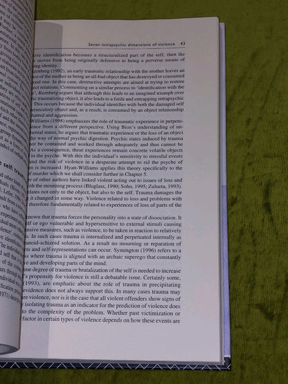 Psychoanalysis, Violence & RageType Murder : Murdering Minds Cartwright 2002 Hb3