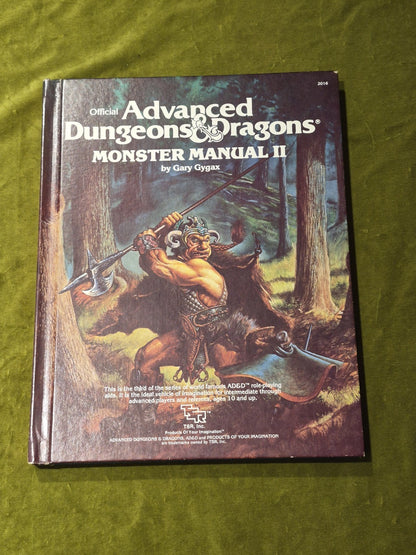 Advanced Dungeons & Dragons AD&D Monster Manual II Hardback 2016 TSR 19830