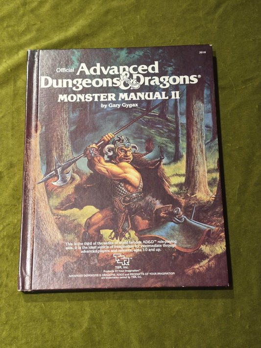 Advanced Dungeons & Dragons AD&D Monster Manual II Hardback 2016 TSR 19830