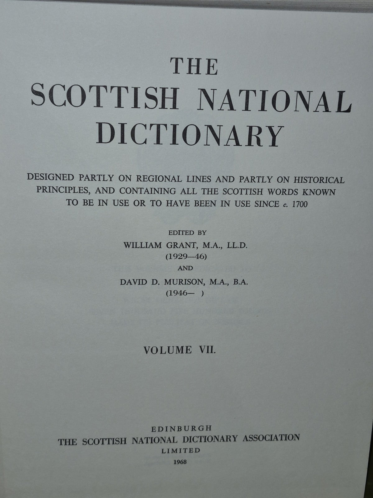 The Scottish National Dictionary (1941) William Grant Volumes 1-10 First Edition14